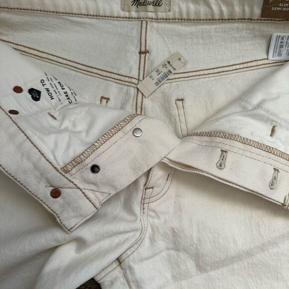 NWT Madewell Slim Demi-Boot Jeans in Cloud Lining sz 30 - Picture 10 of 14